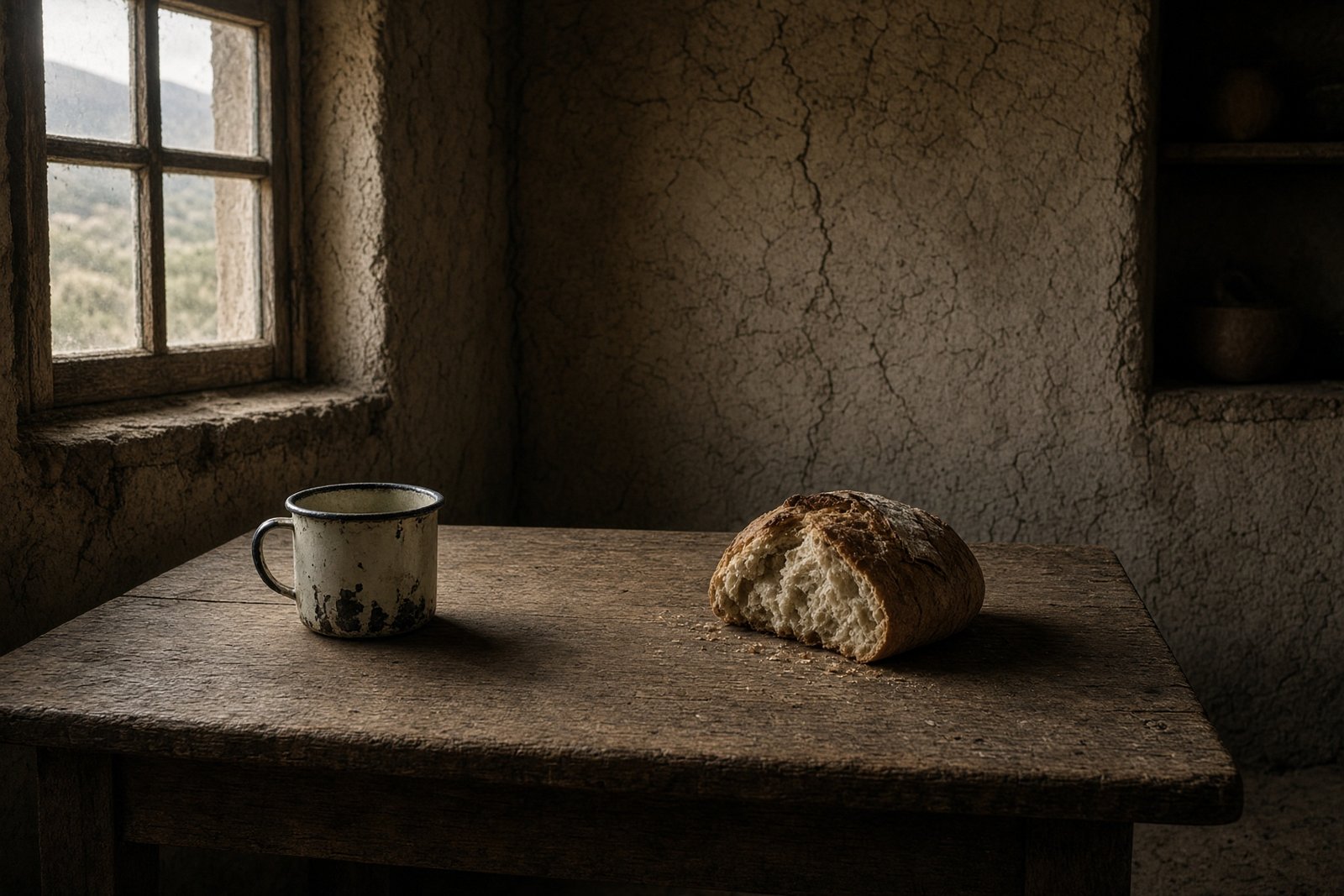 Mesa y luz de ventana